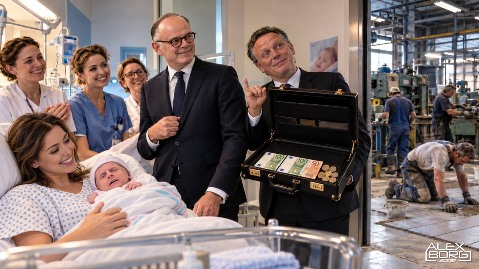 Satire féroce du projet Philippe : entre prime à la naissance et retraite à 65 ans